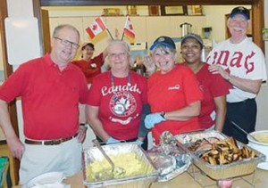 Participating in the Rotary Canada Day Breakfast